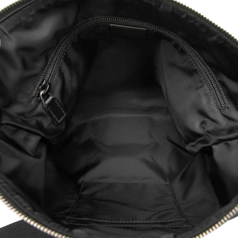 Gucci Sherry Line Crossbody Shoulder Bag Black Canvas Leather — view 4