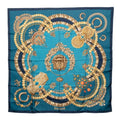 Hermes Carre 90 Kosmima Universe Scarf Blue Multicolor Silk