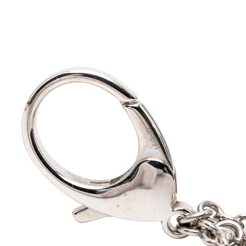 Louis Vuitton Bijou Sac Fleur de Epi Bag Charm Key Holder Silver White Metal — view 4