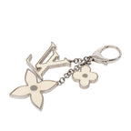 Louis Vuitton Bijou Sac Fleur de Epi Bag Charm Key Holder Silver White Metal — view 2