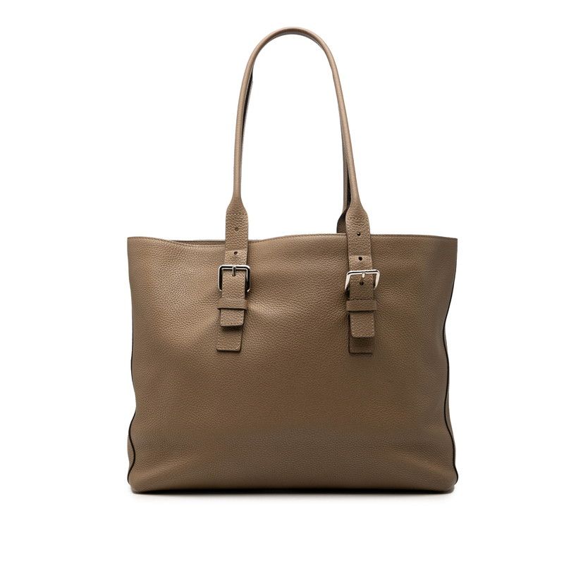 Louis Vuitton Cabas Voyage Tote Shoulder Bag Brown Taurillon Leather