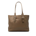 Louis Vuitton Cabas Voyage Tote Shoulder Bag Brown Taurillon Leather