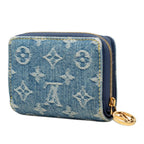 Louis Vuitton Monogram Denim Portefeuille Bifold Wallet Blue — view 2