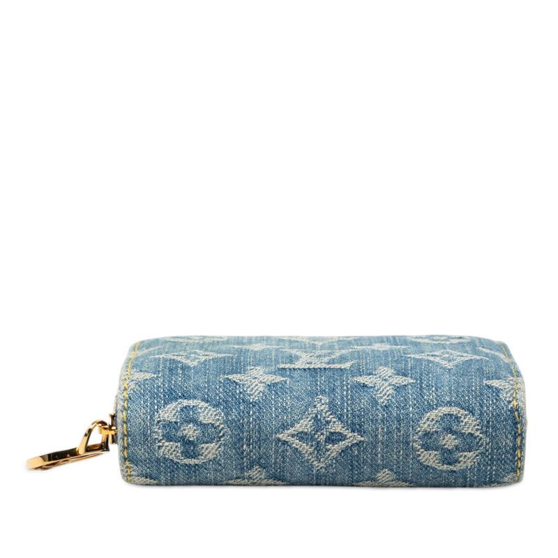 Louis Vuitton Monogram Denim Portefeuille Bifold Wallet Blue — view 3