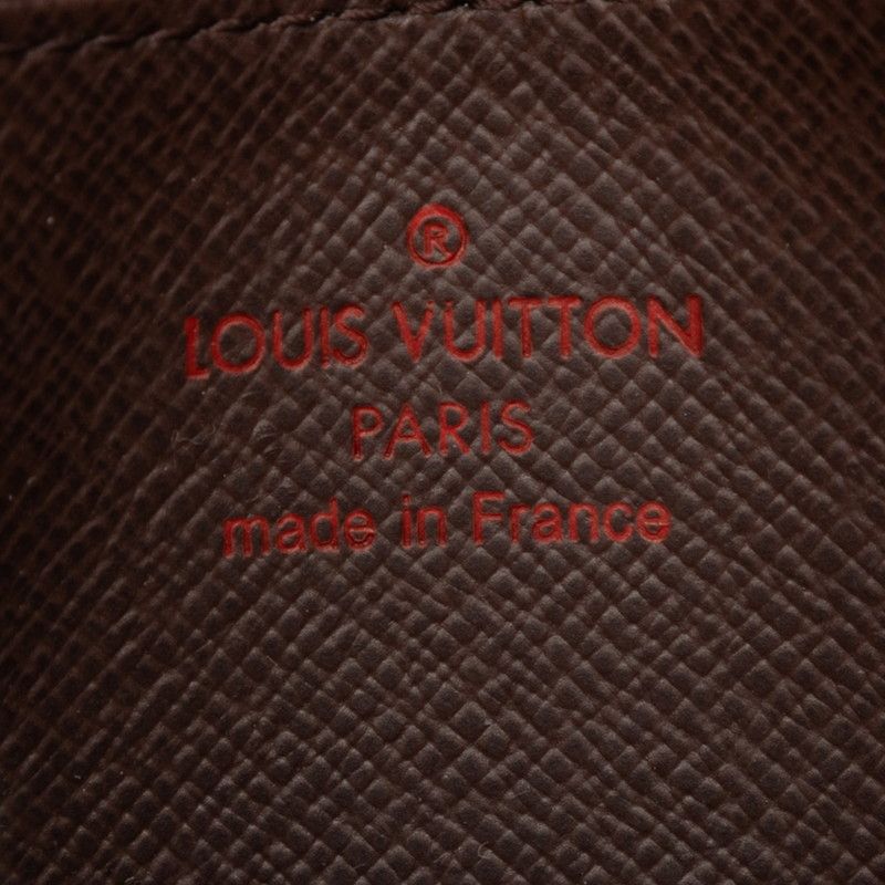 Louis Vuitton Damier Zippy Coin Purse Brown Leather — view 5