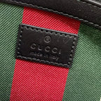 Gucci Tote GG Emblem Beige Dark Brown Black Leather — view 9