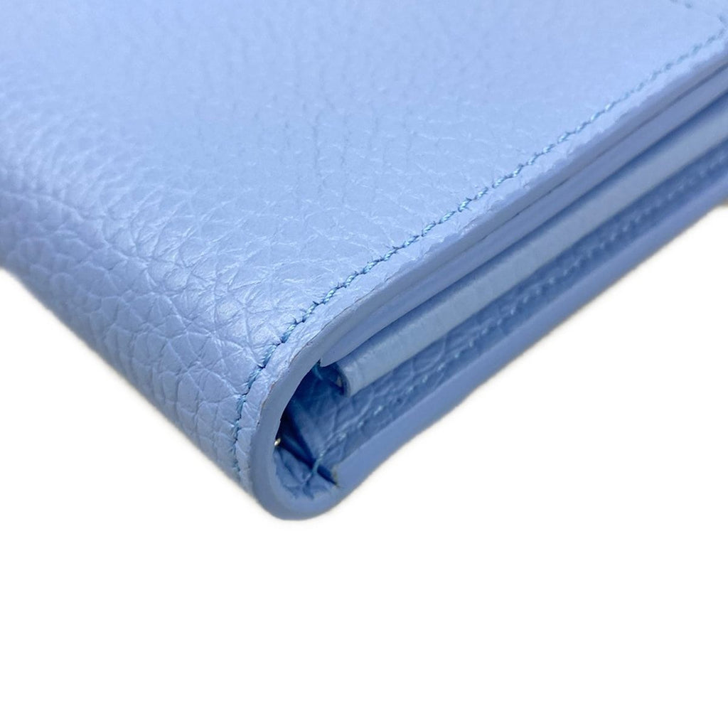 Louis Vuitton Wallet Capucines Portefeuille Blue Leather Cowhide — view 8