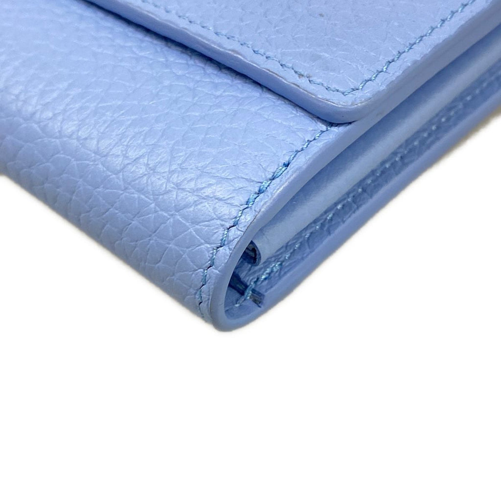 Louis Vuitton Wallet Capucines Portefeuille Blue Leather Cowhide — view 7