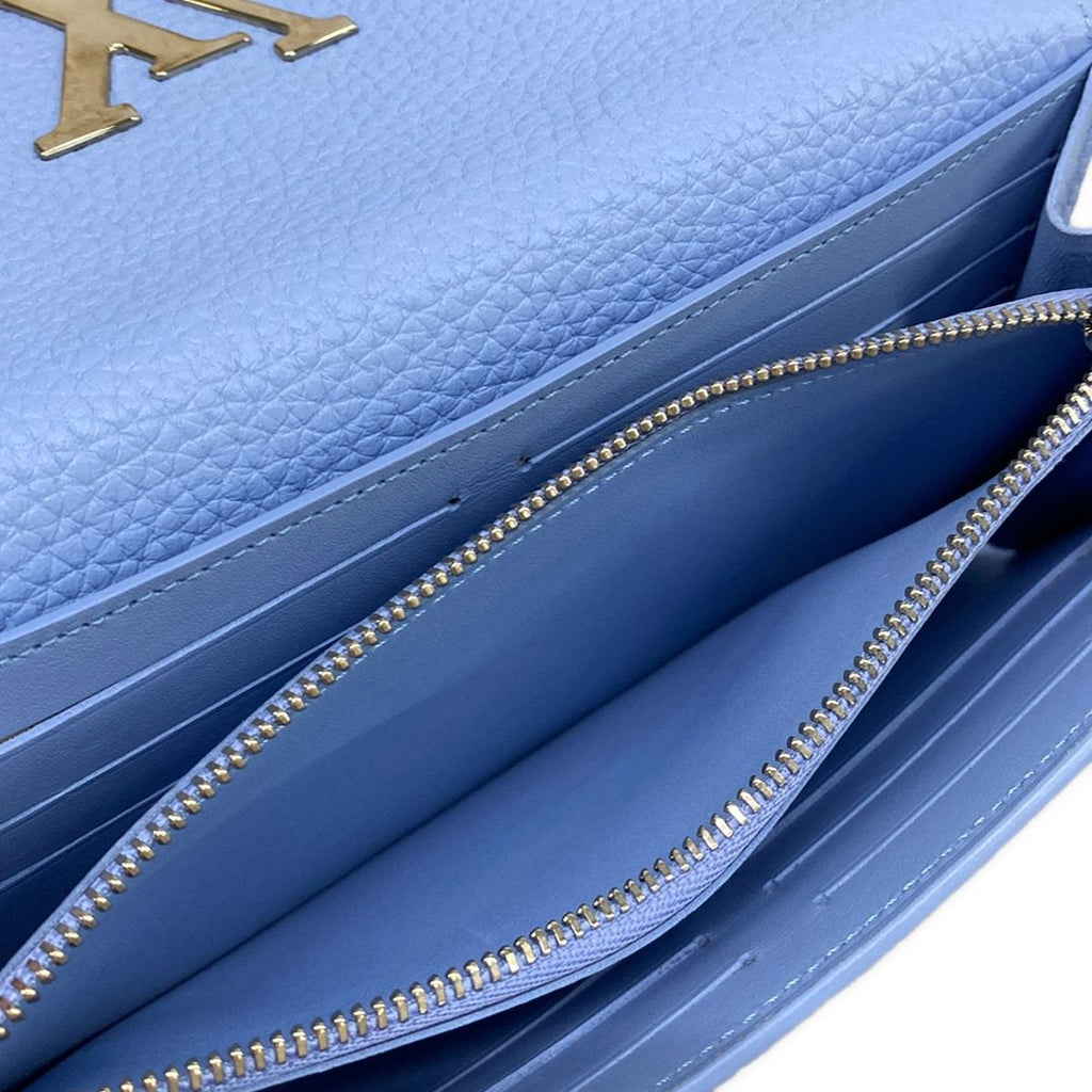 Louis Vuitton Wallet Capucines Portefeuille Blue Leather Cowhide — view 5