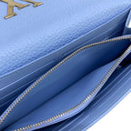 Louis Vuitton Wallet Capucines Portefeuille Blue Leather Cowhide — view 5