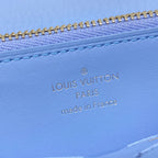 Louis Vuitton Wallet Capucines Portefeuille Blue Leather Cowhide — view 6