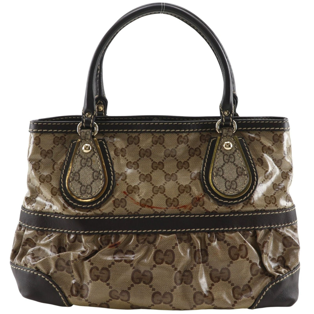 Gucci GG Crystal Brown Tote