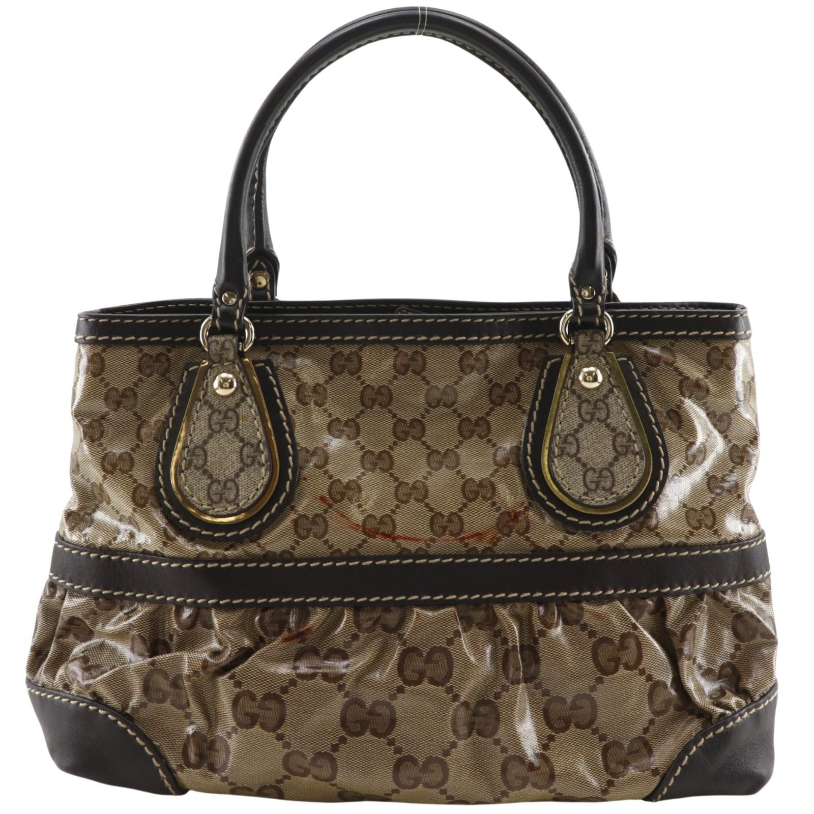 Gucci GG Crystal Brown Tote
