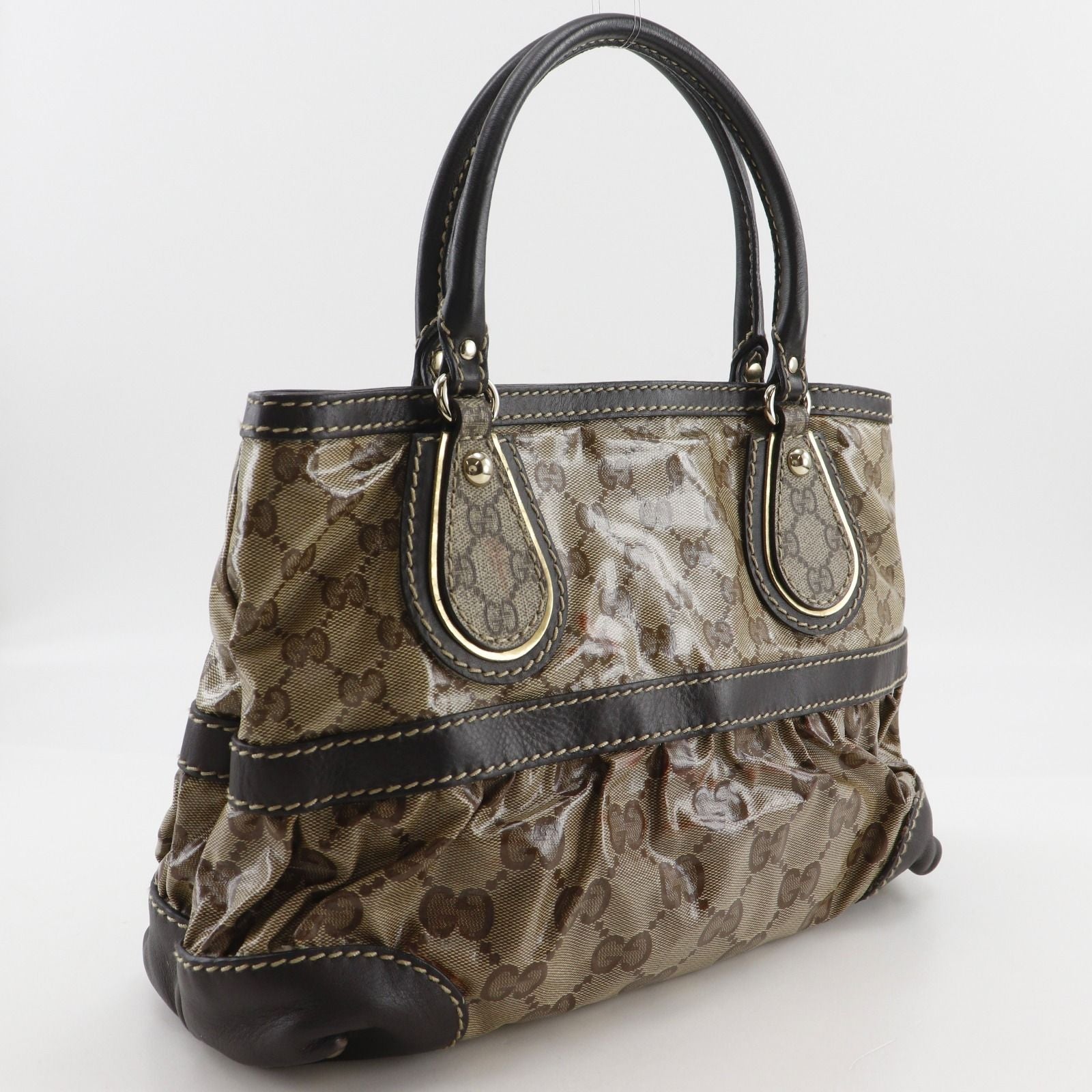 Gucci GG Crystal Brown Tote — view 3