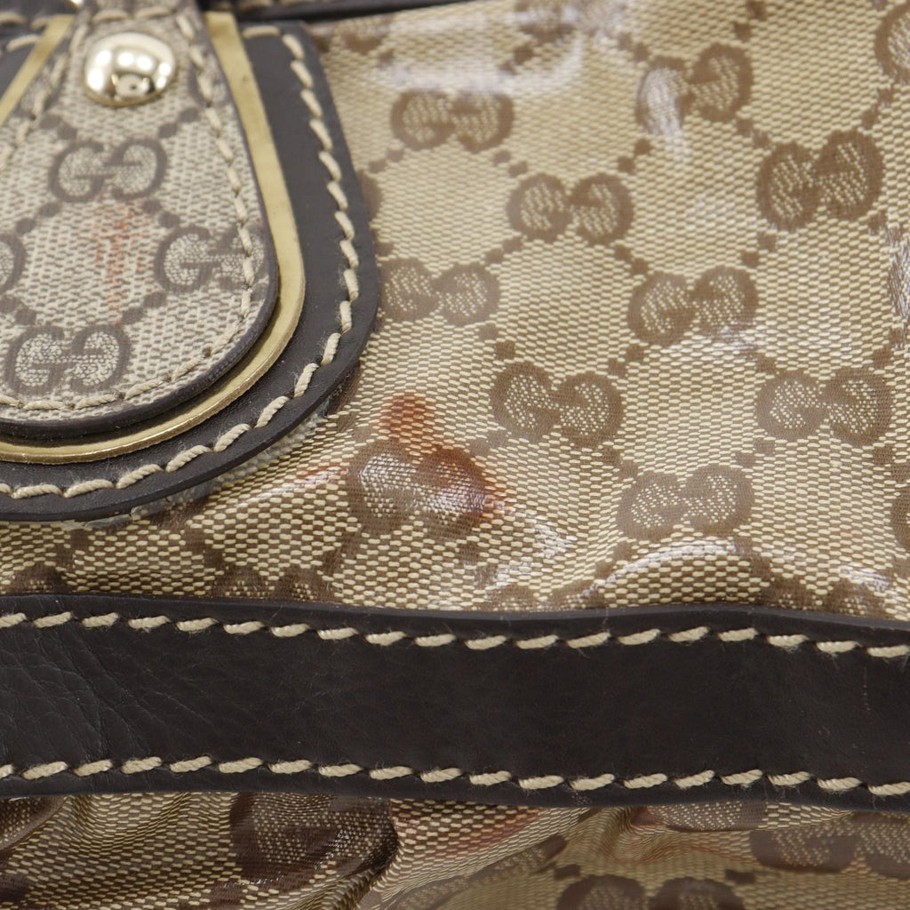 Gucci GG Crystal Brown Tote — view 9
