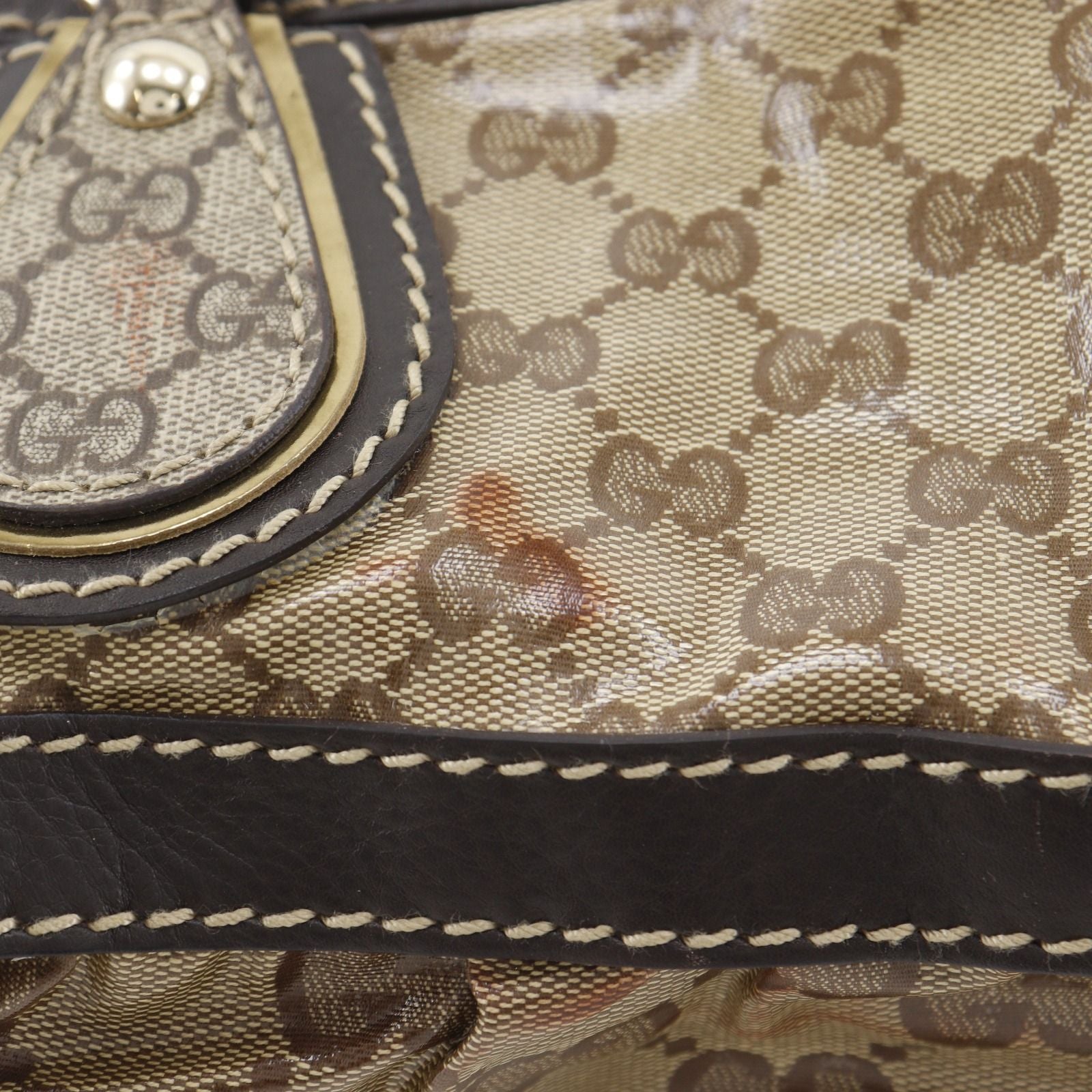 Gucci GG Crystal Brown Tote — view 9