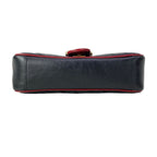 Gucci Shoulder Bag GG Marmont Quilted Small Bag Black Red Chain — view 5