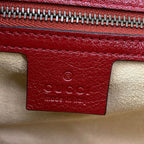 Gucci Shoulder Bag GG Marmont Quilted Small Bag Black Red Chain — view 8