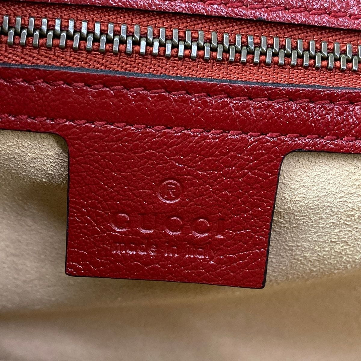 Gucci Shoulder Bag GG Marmont Quilted Small Bag Black Red Chain — view 8