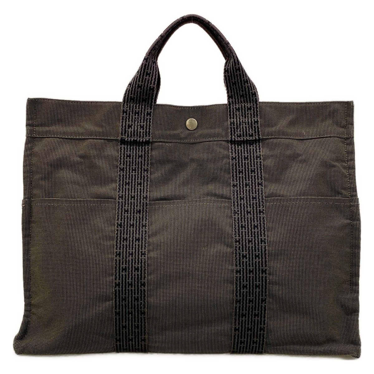 Hermes Tote Her Line MM Dark Gray Vintage
