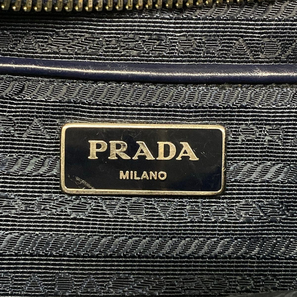 Prada Handbag Dark Navy Leather — view 9