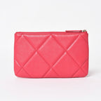 Chanel 19 Dixneuf Pouch CC Logo Lambskin Pink Gold — view 3