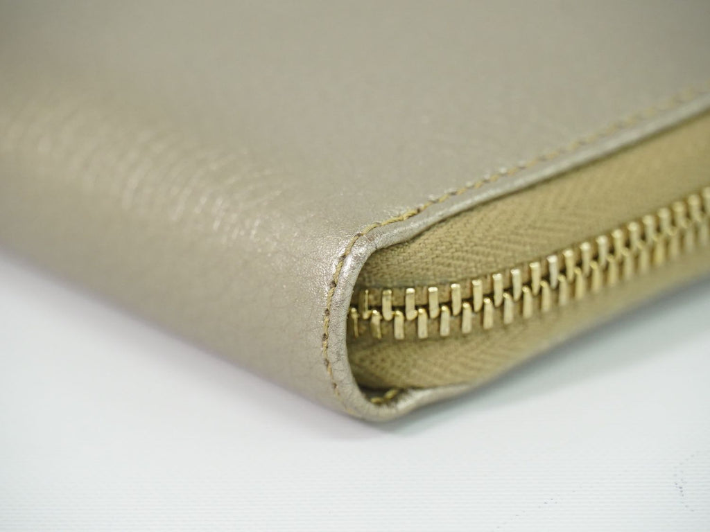 Gucci Bamboo Tassel Zip Around Wallet Leather Gold — view 7