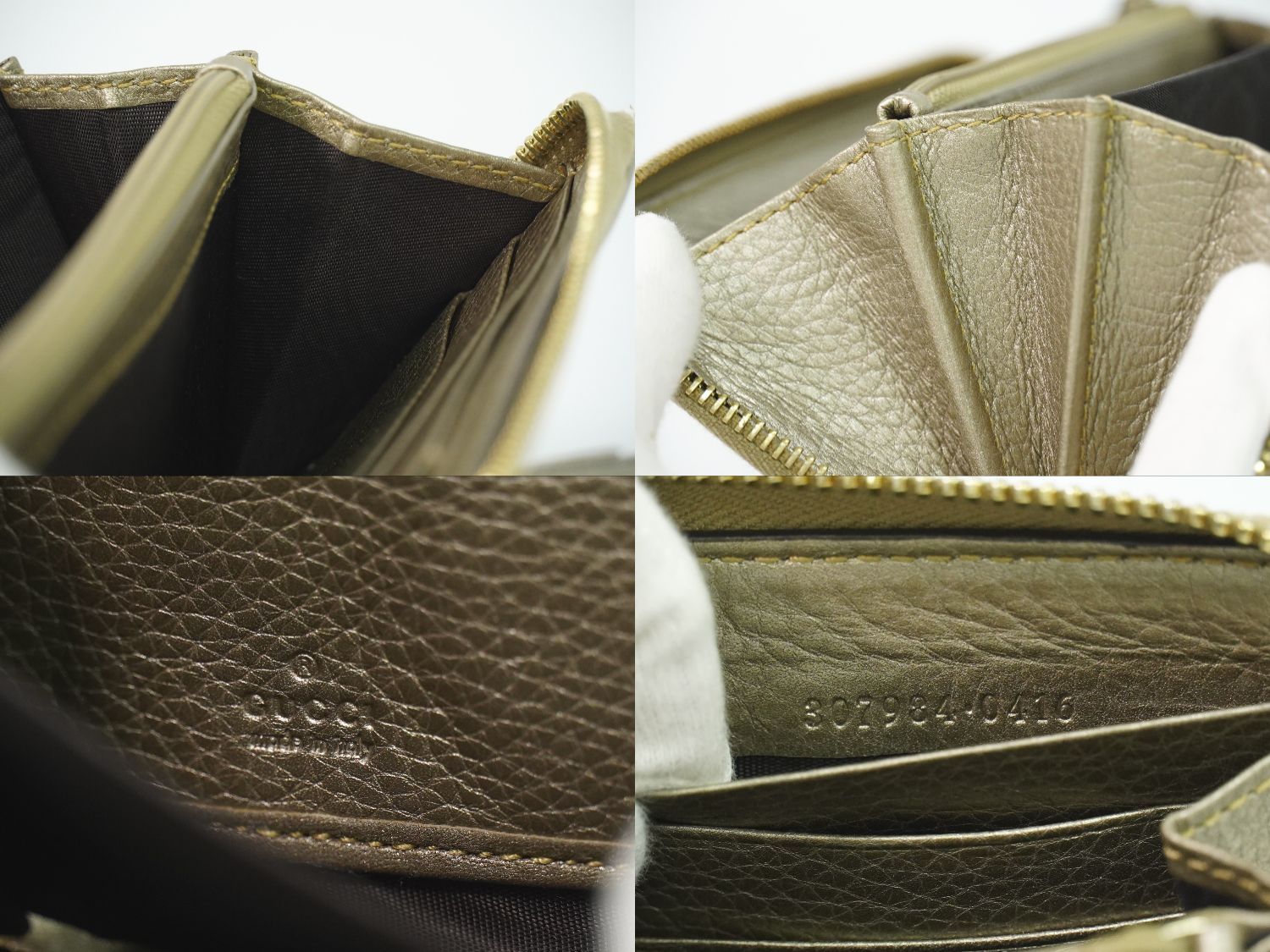 Gucci Bamboo Tassel Zip Around Wallet Leather Gold — view 9