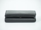 Saint Laurent Logo Trifold Wallet Compact Leather Black — view 3