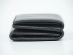 Saint Laurent Logo Trifold Wallet Compact Leather Black — view 4