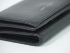 Saint Laurent Logo Trifold Wallet Compact Leather Black — view 6