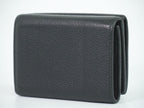 Saint Laurent Logo Trifold Wallet Compact Leather Black — view 2