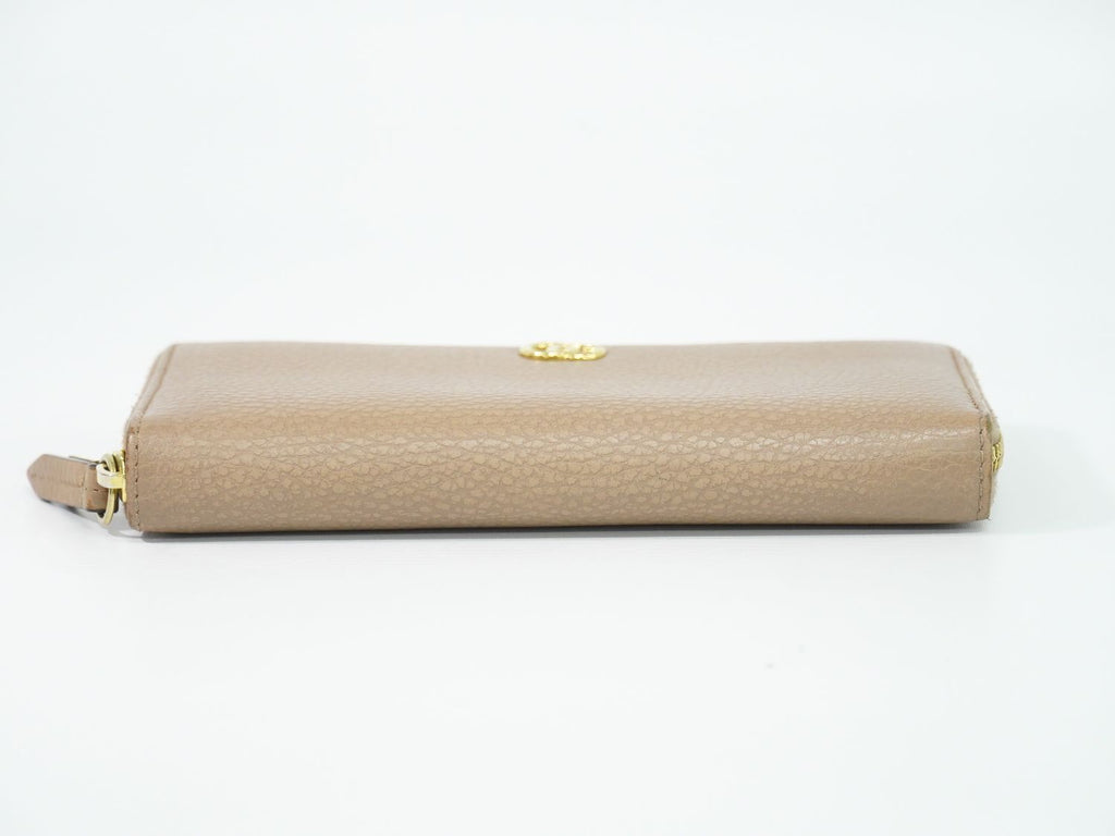 Gucci GG Marmont Zip Around Wallet Leather Pink Beige — view 3