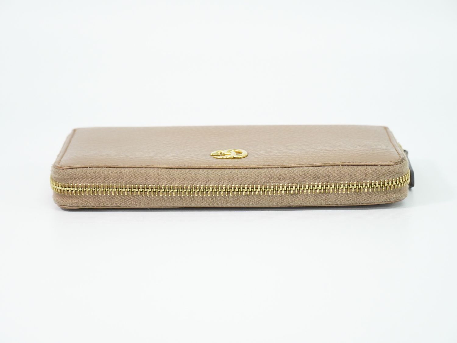 Gucci GG Marmont Zip Around Wallet Leather Pink Beige — view 5