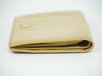 Chanel Coco Button CC Logo Wallet Leather Beige — view 4