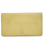 Chanel Coco Button CC Logo Wallet Leather Beige