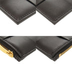 Bottega Veneta Cassette Maxi Intrecciato Leather Black Card Case Coin — view 4