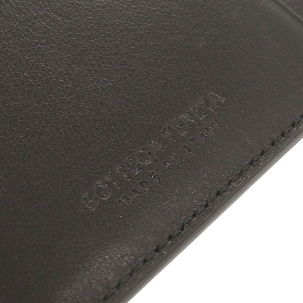 Bottega Veneta Cassette Maxi Intrecciato Leather Black Card Case Coin — view 6