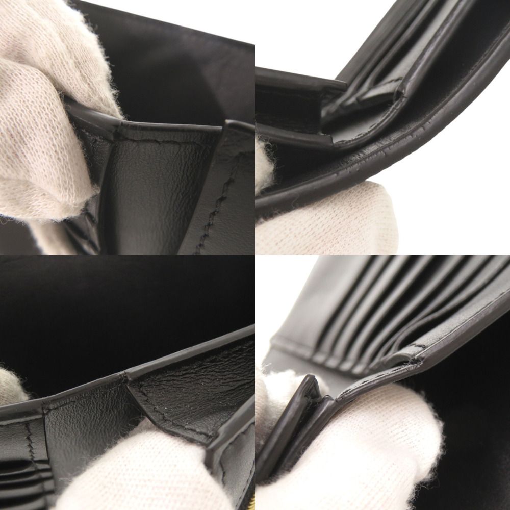 Celine Strap Wallet Leather Black Bifold — view 9