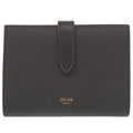 Celine Strap Wallet Leather Black Bifold