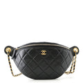 Chanel Belt Bag Quilted CC Logo Lambskin Coco Ball Black