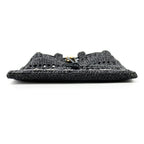 Loewe Shoulder Bag Drawstring Pocket Raffia Black — view 3