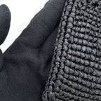 Loewe Shoulder Bag Drawstring Pocket Raffia Black — view 9