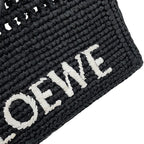 Loewe Shoulder Bag Drawstring Pocket Raffia Black — view 7