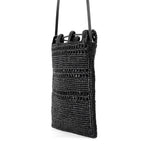 Loewe Shoulder Bag Drawstring Pocket Raffia Black — view 2