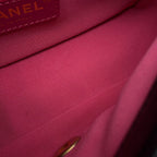 Chanel Chain Shoulder Bag CC Logo Mini Quilted Lambskin Black — view 9