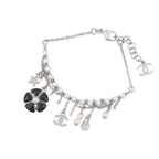 Chanel Bracelet CC Logo Charm Rhinestone Faux Pearl