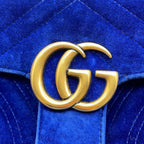 Gucci Chain Shoulder Bag GG Marmont Chez Blanc Velour Small — view 7