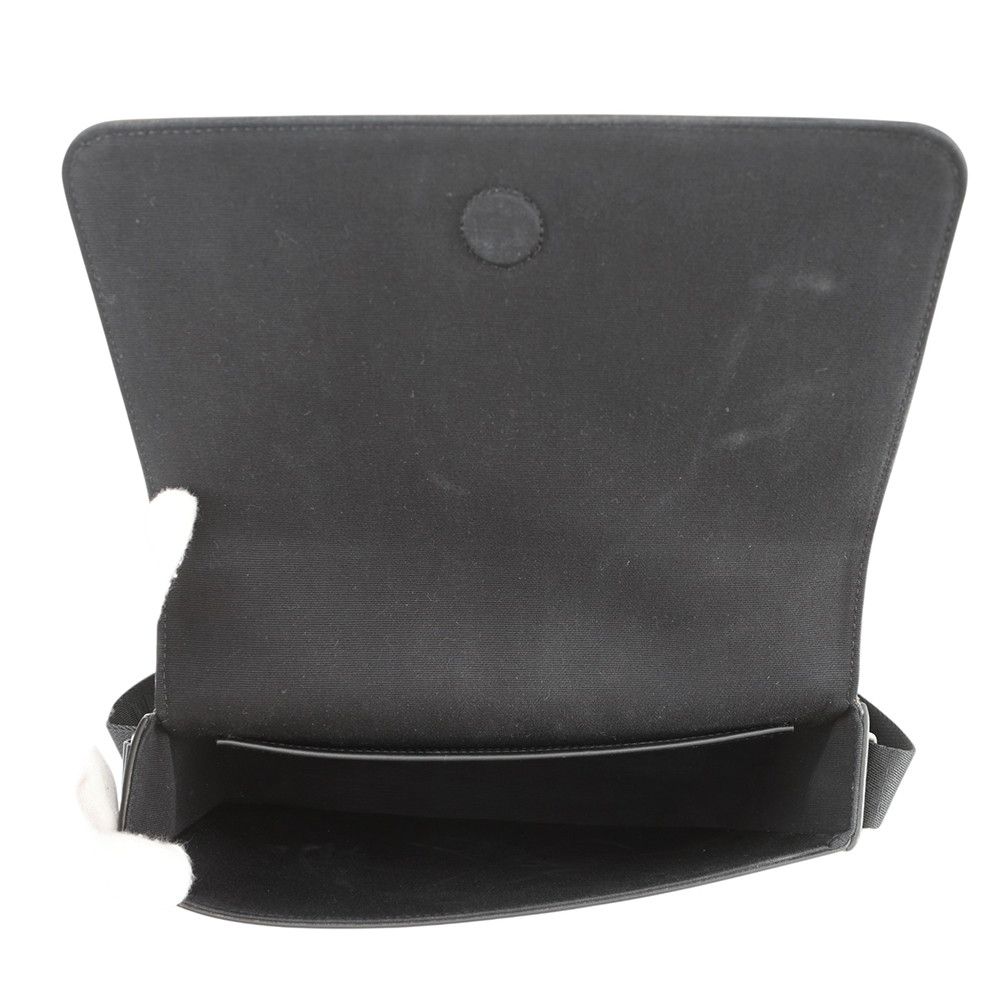 Celine Shoulder Bag Triomphe Flap Messenger Leather Black — view 5