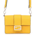Fendi Shoulder Bag Micro Flat Baguette Pochette Leather